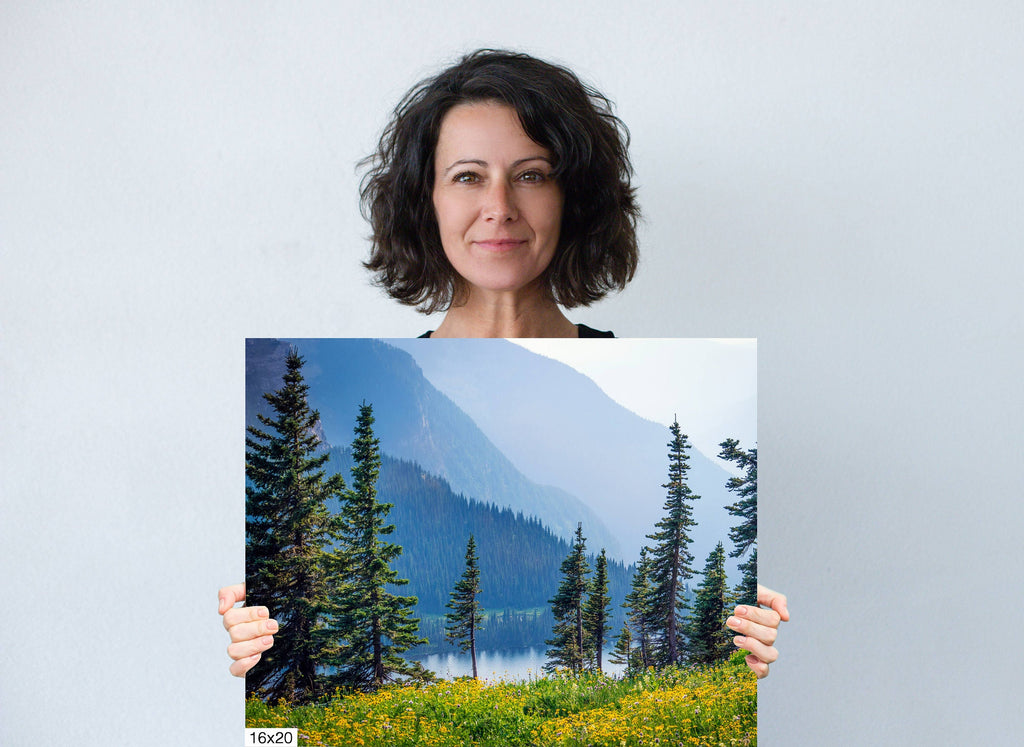 Glacier National Park Print: Summer Wildflowers Landscape Wall Art