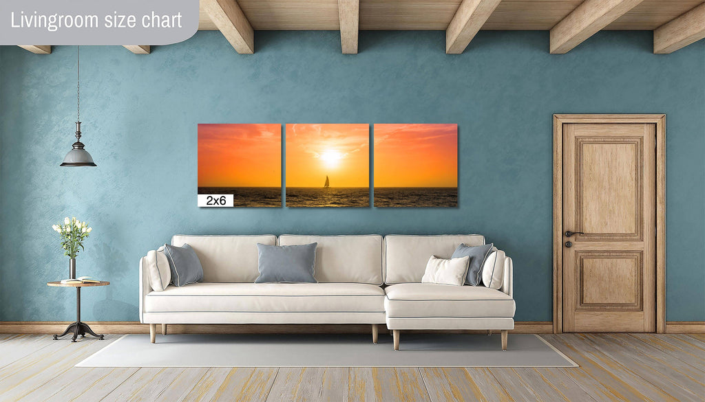 Sunset Voyage: Key West Sailing Beach Sunset Photography Canvas Print Florida Seascape Wall Art