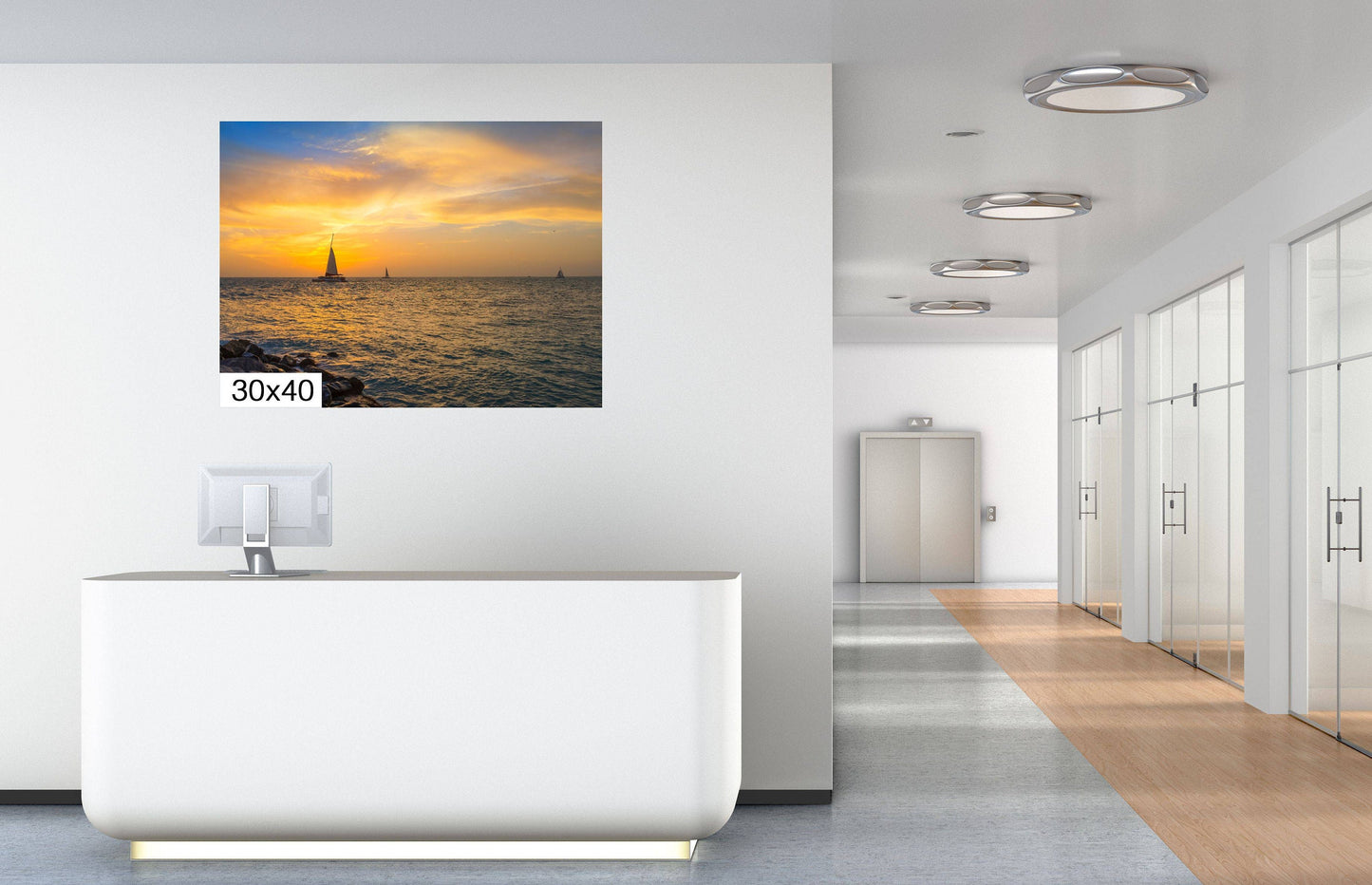 Coastal Escapade: Key West Sunset Florida Beach Sailing Seascape Canvas Print Nautical Photography