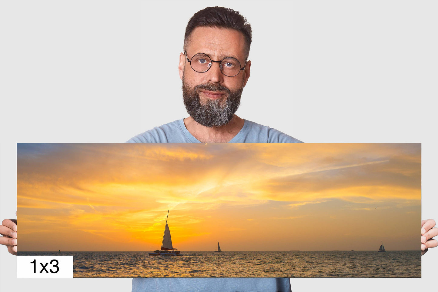 Coastal Escapade: Key West Sunset Florida Beach Sailing Seascape Canvas Print Nautical Photography