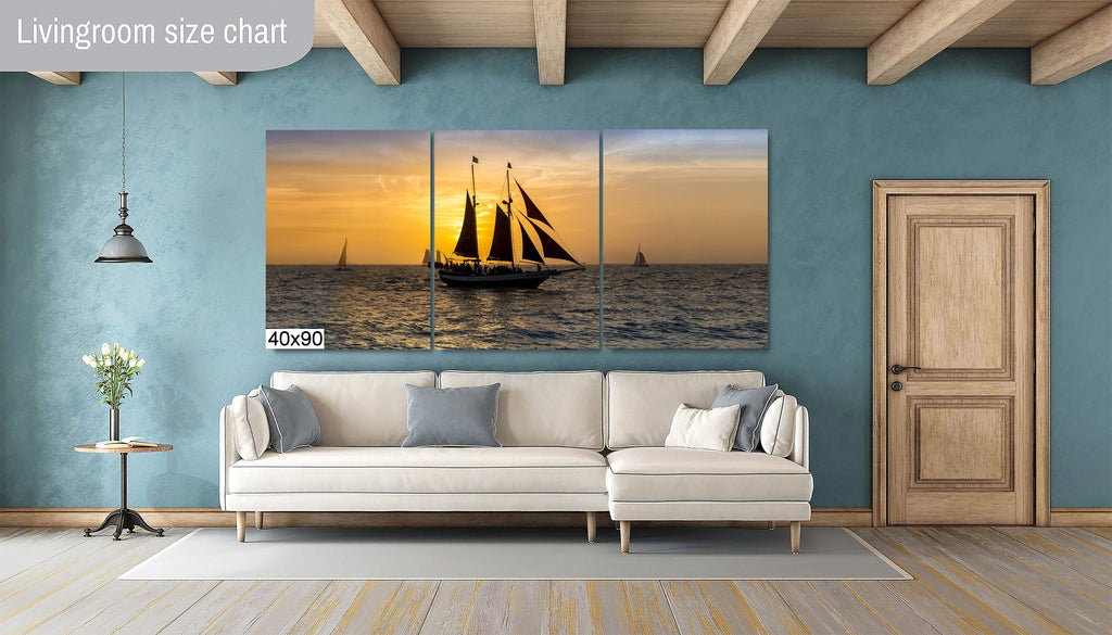 Sailing into Twilight: Sunset Cruise Key West Florida Seascape Home Decor Wall Art Nautical Print