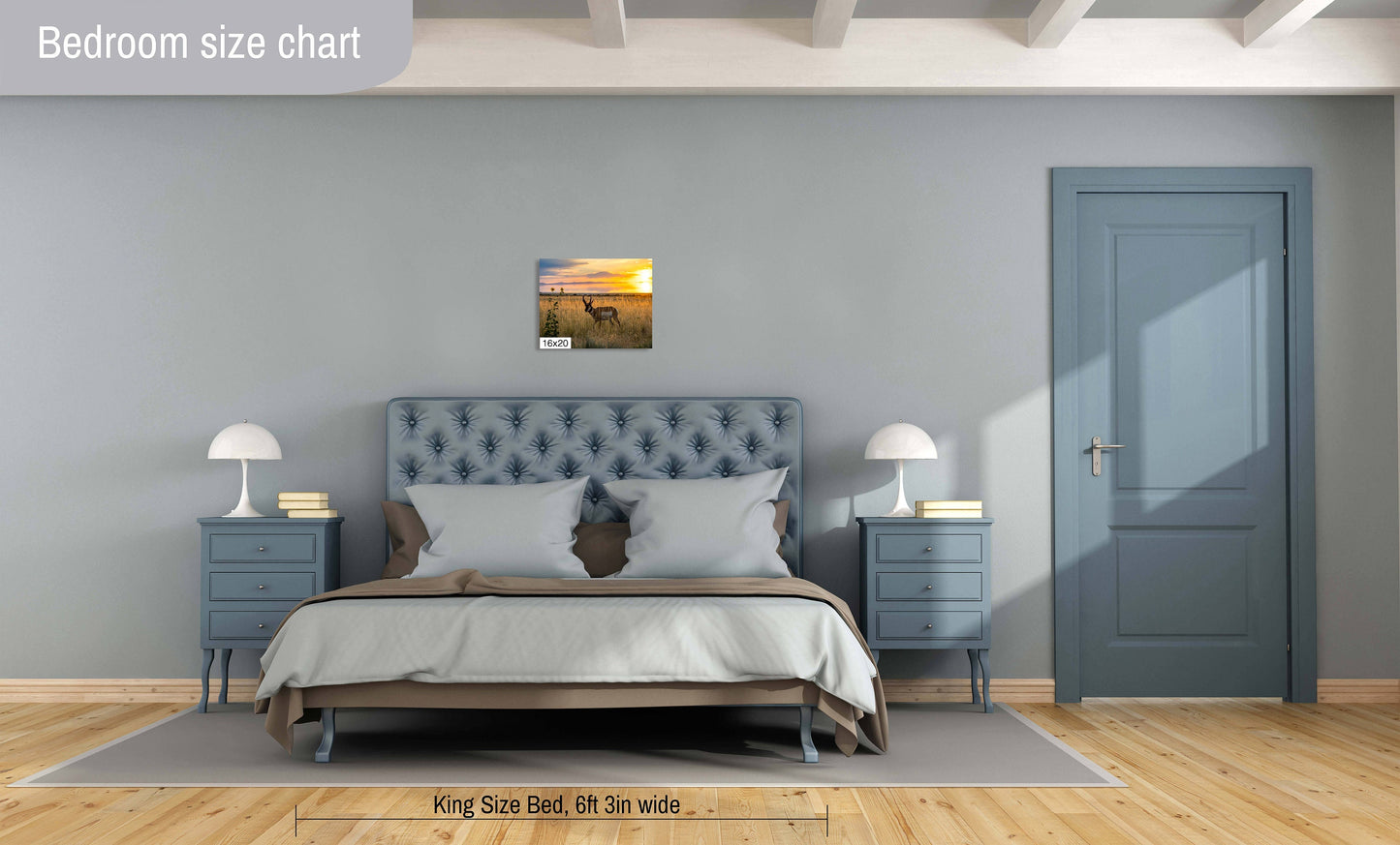 Sunset Haven: Antelope Island State Park Pronghorn Wildlife Canvas Print Sunset Photography Utah Home Decor