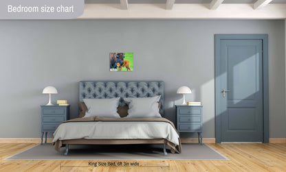 A Mother's Love: Mama and Baby Bison Western Wildlife Photography Canvas Print Animal Wall Art