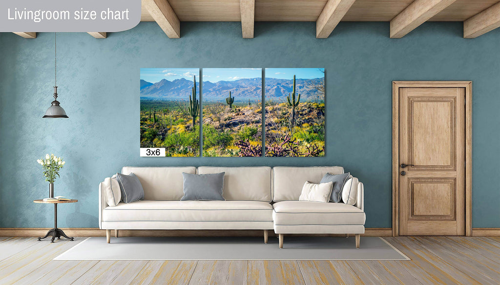 Desert Tapestry: Saguaro National Park East Arizona Cactus Photography Wall Art