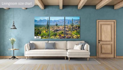 Desert Tapestry: Saguaro National Park East Arizona Cactus Photography Wall Art