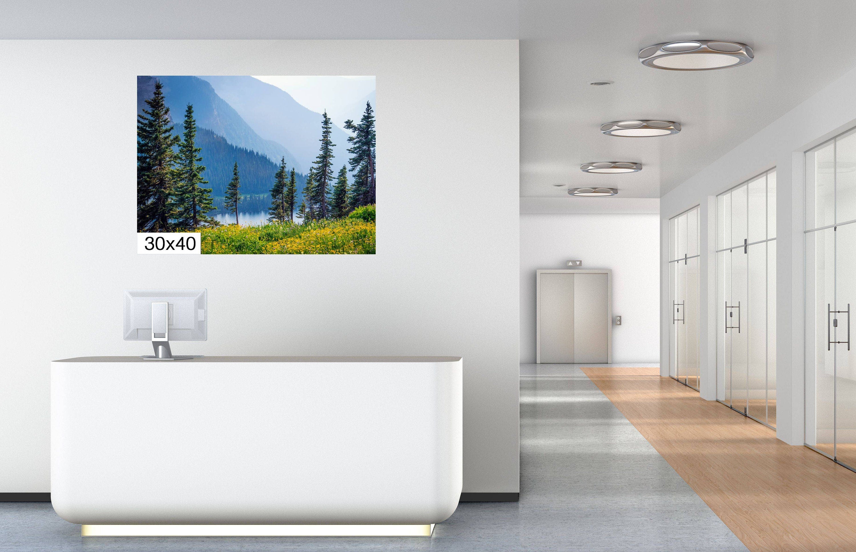 Glacier National Park Print: Summer Wildflowers Landscape Wall Art