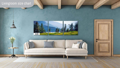 Botanical Wonderland: Summer Wildflowers at Glacier Montana Landscape Photography Metal Canvas Print Nature Wall Art