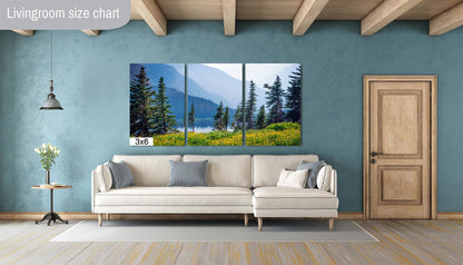 Botanical Wonderland: Summer Wildflowers at Glacier Montana Landscape Photography Metal Canvas Print Nature Wall Art