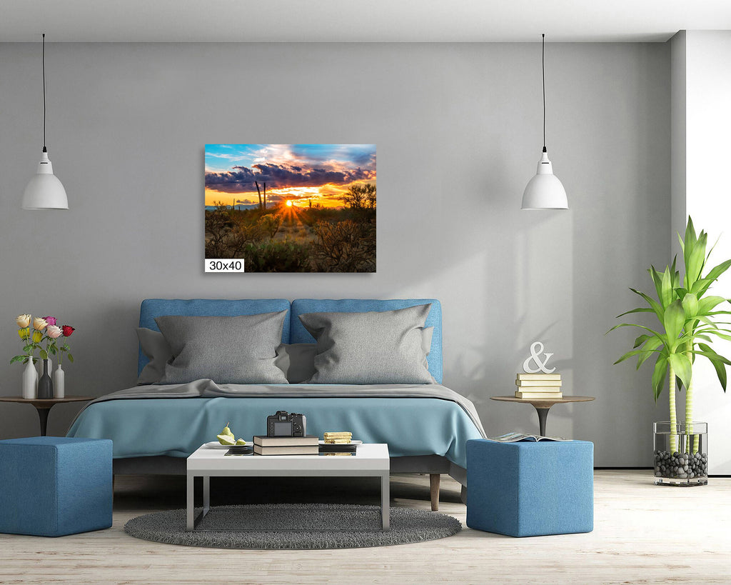 Sonoran Desert Sunset: Tucson Mountain Park Landscape Photography Wall Art