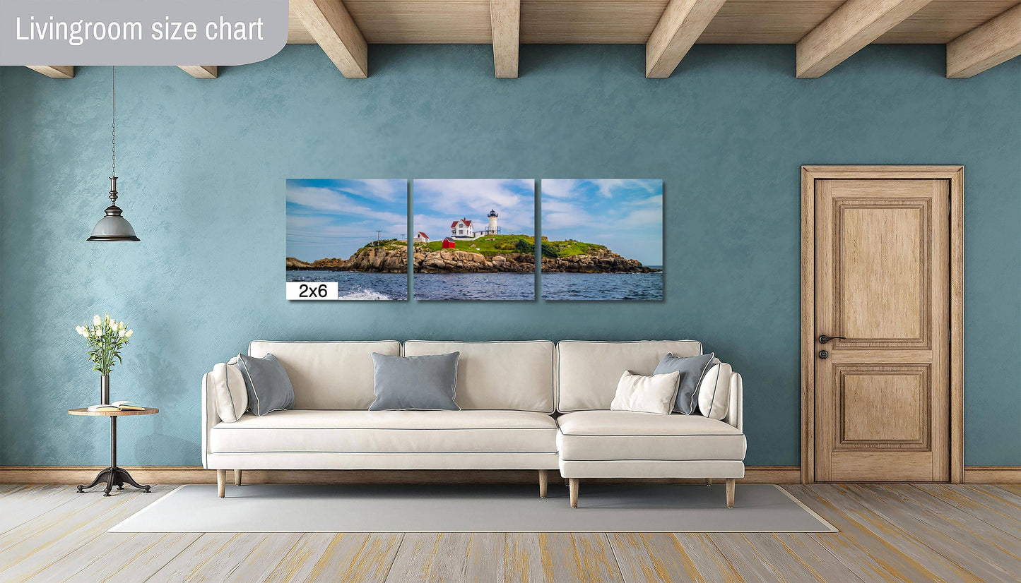 Nubble Lighthouse Wall Art - Premium Photo Paper Print | Coastal Home Decor