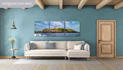 Nubble Lighthouse Wall Art - Premium Photo Paper Print | Coastal Home Decor
