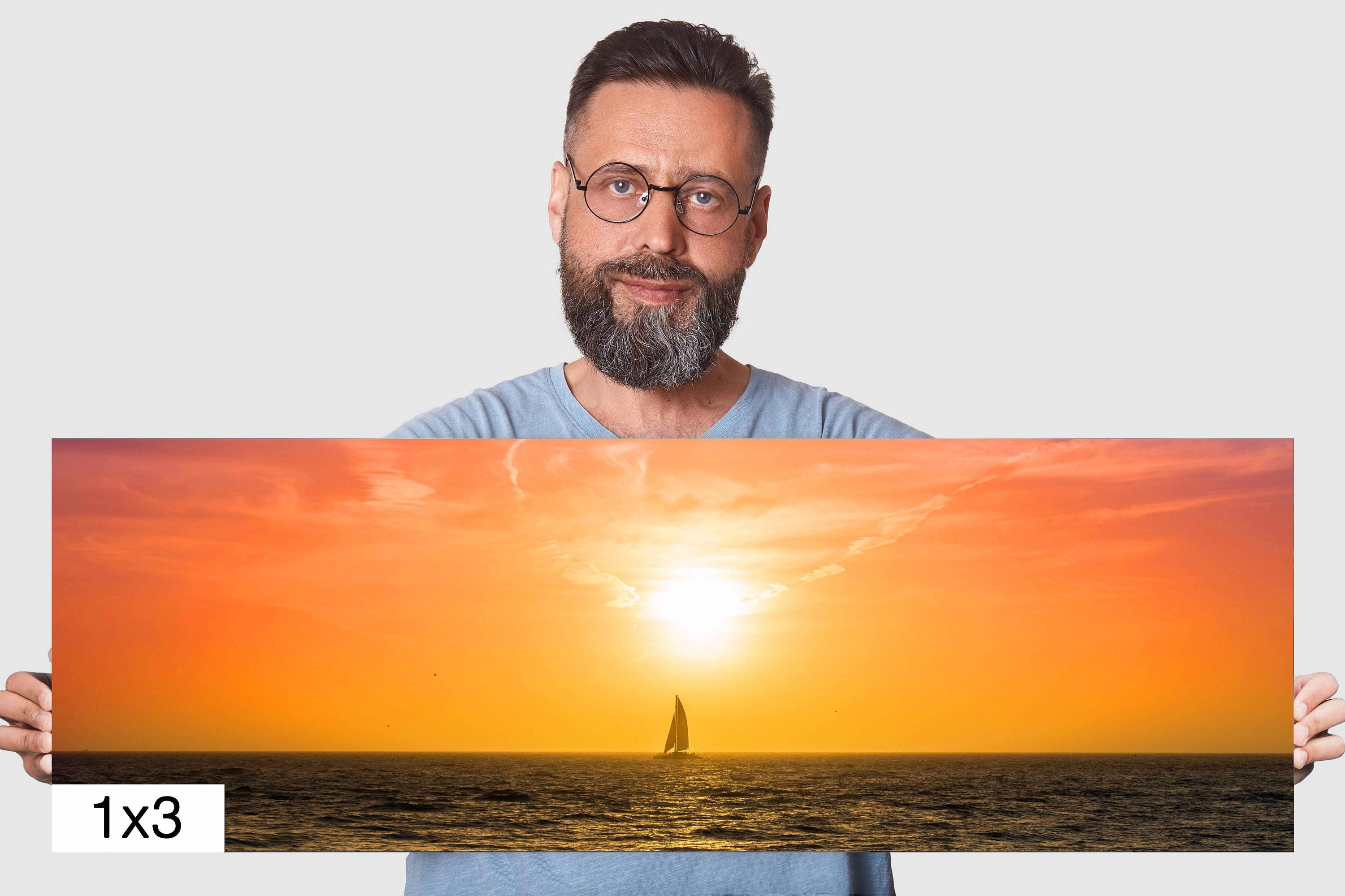 Sunset Voyage: Key West Sailing Beach Sunset Photography Canvas Print Florida Seascape Wall Art