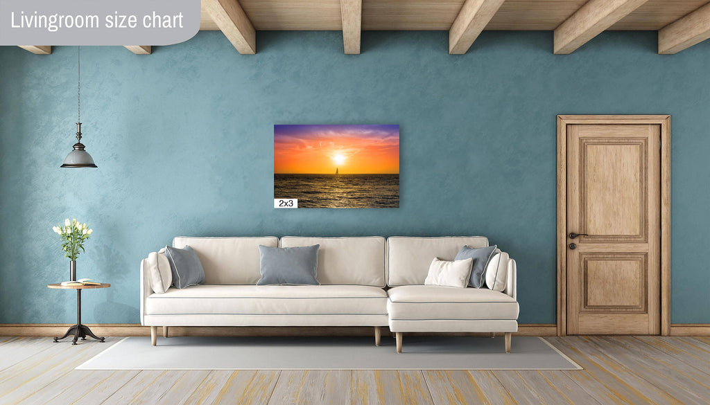 Sunset Voyage: Key West Sailing Beach Sunset Photography Canvas Print Florida Seascape Wall Art