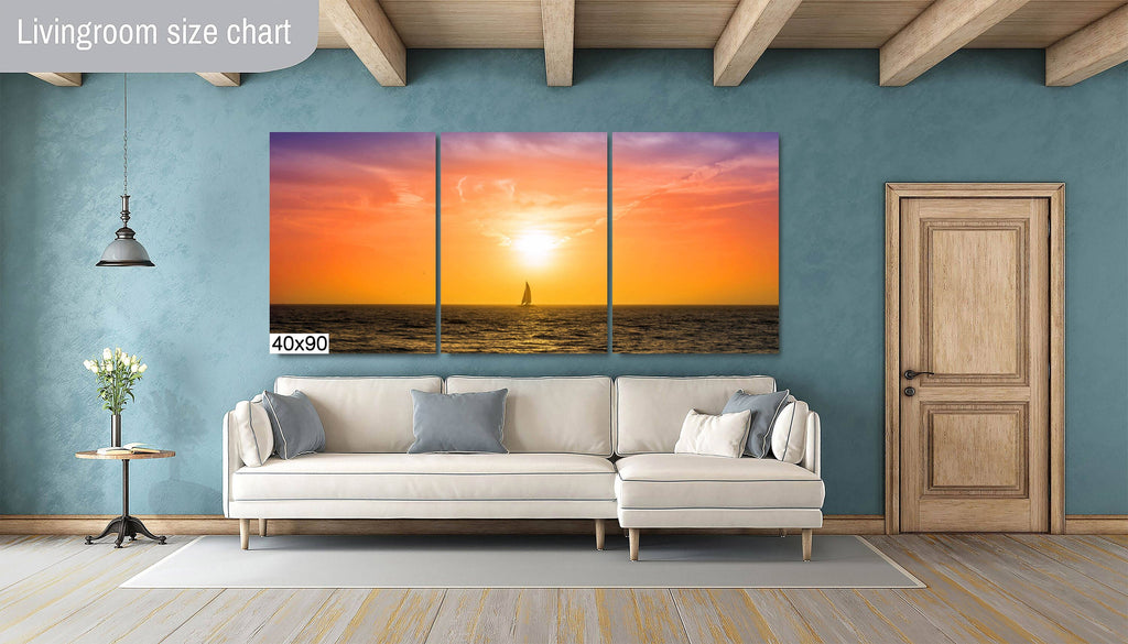 Sunset Voyage: Key West Sailing Beach Sunset Photography Canvas Print Florida Seascape Wall Art