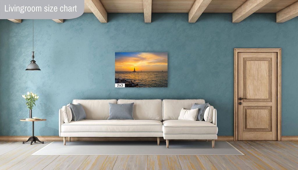 Coastal Escapade: Key West Sunset Florida Beach Sailing Seascape Canvas Print Nautical Photography