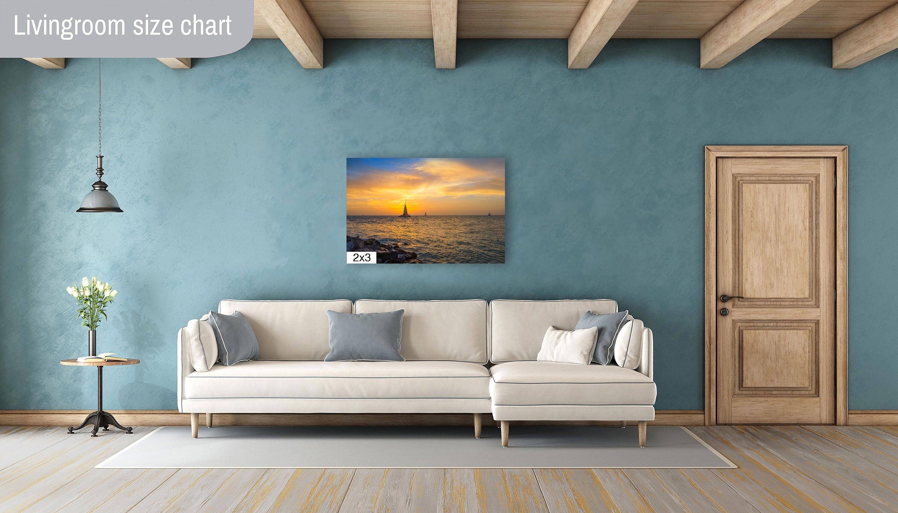 Coastal Escapade: Key West Sunset Florida Beach Sailing Seascape Canvas Print Nautical Photography