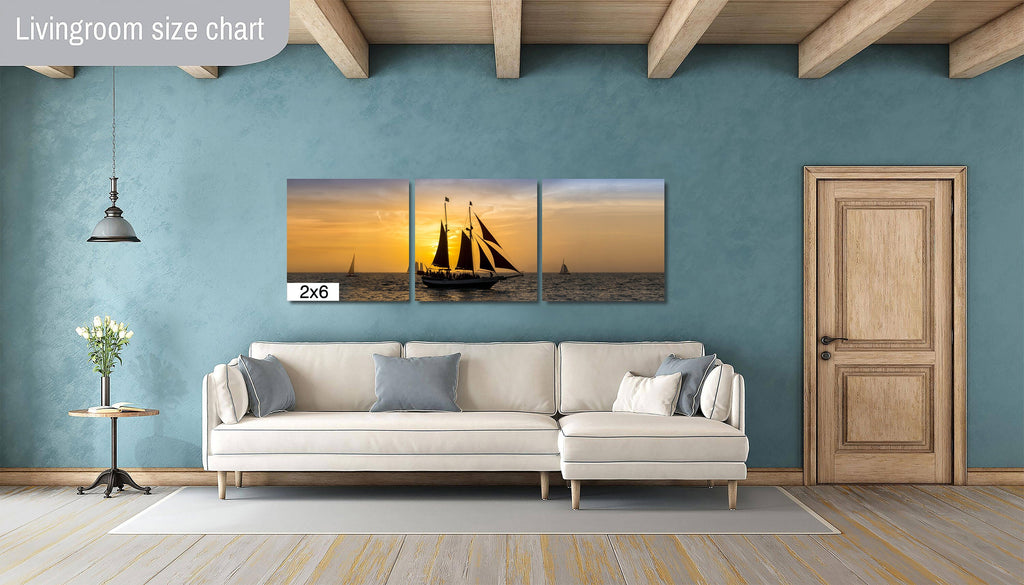 Sailing into Twilight: Sunset Cruise Key West Florida Seascape Home Decor Wall Art Nautical Print