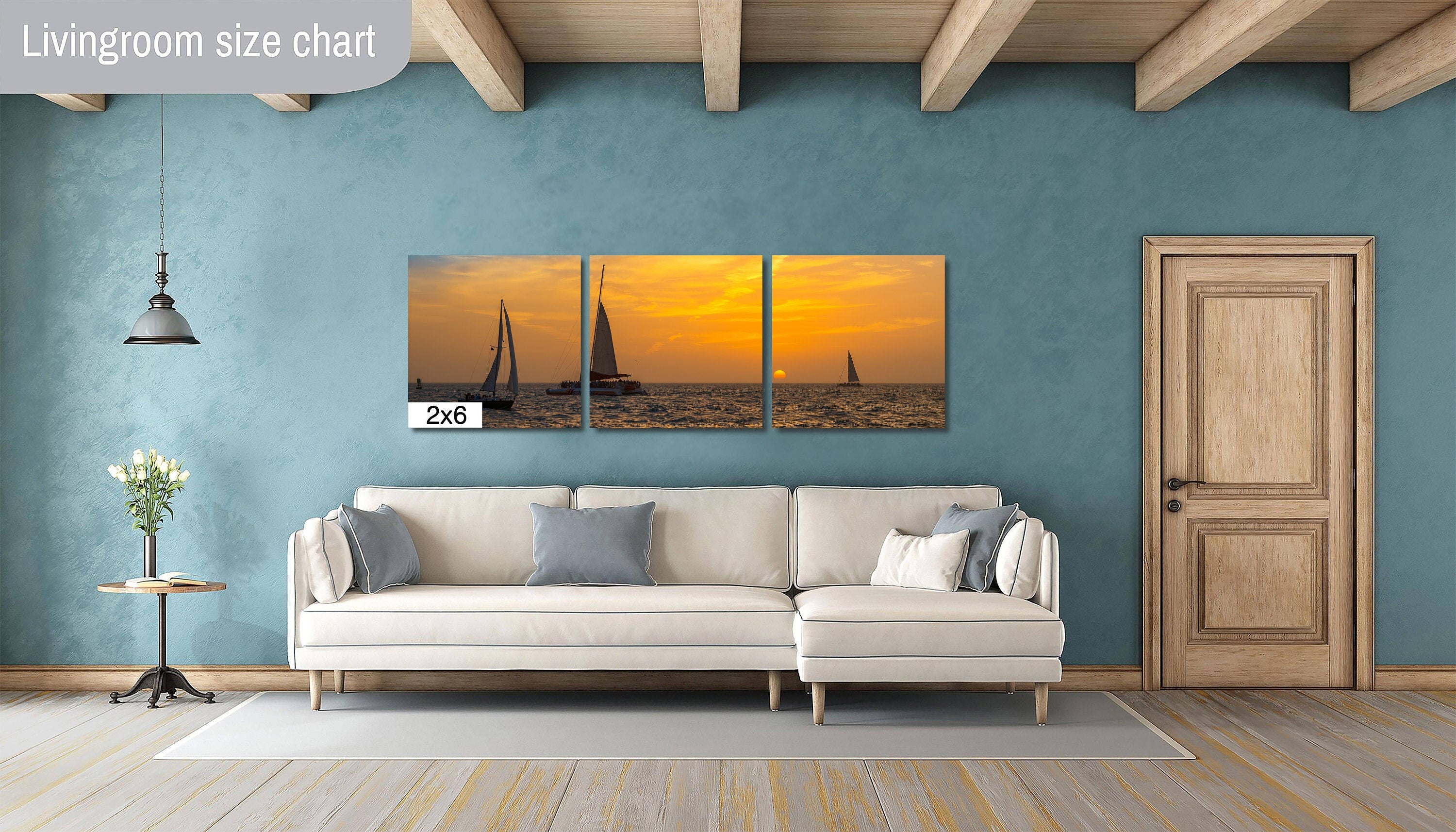Navigating the Golden Sea: Sunset Sailing Key West Florida Beach Canvas Print Photography Seascape Wall Art