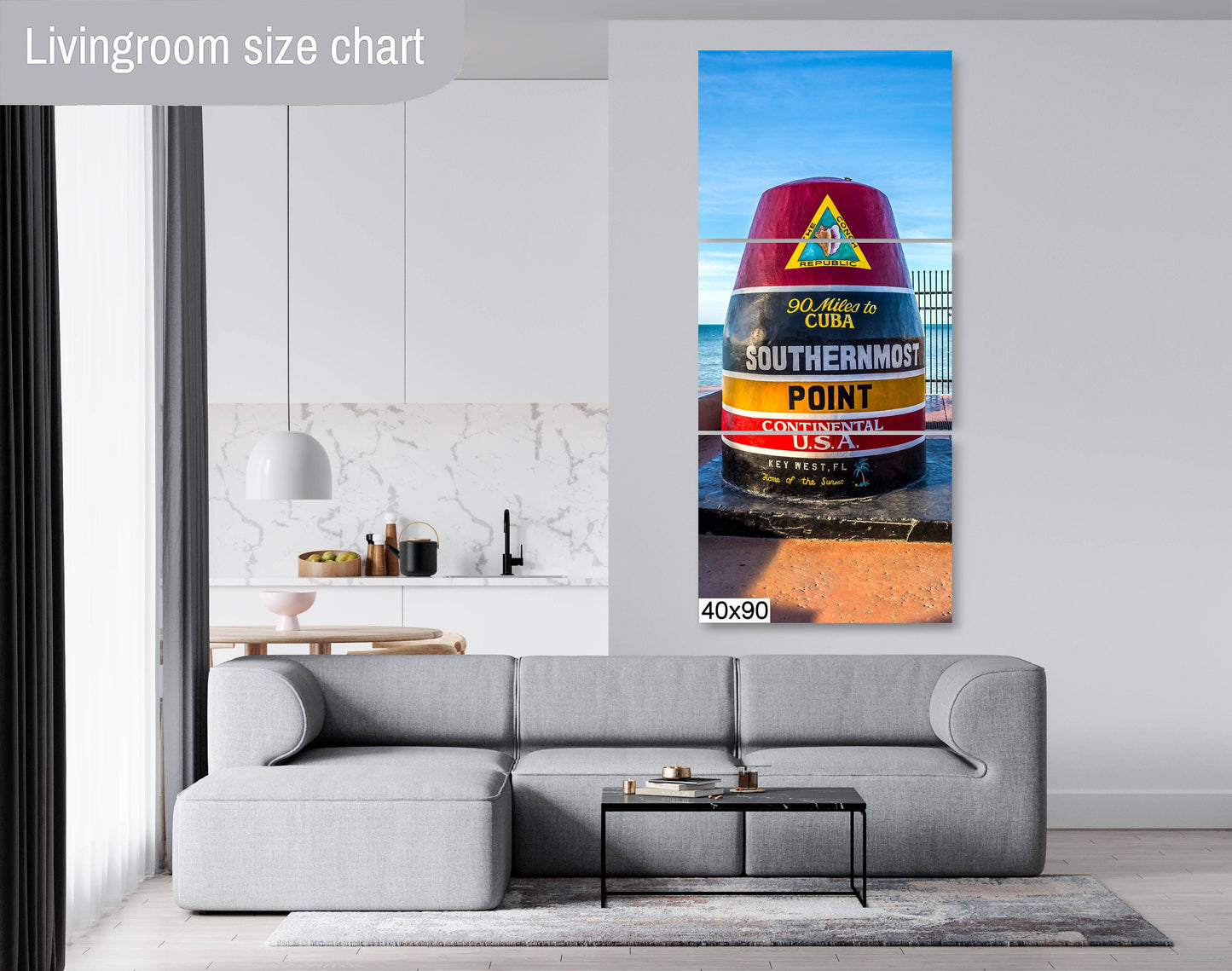 Boundary of Bliss: U.S. Southernmost Point Key West Florida Sign Nautical Metal Print Home Wall Art