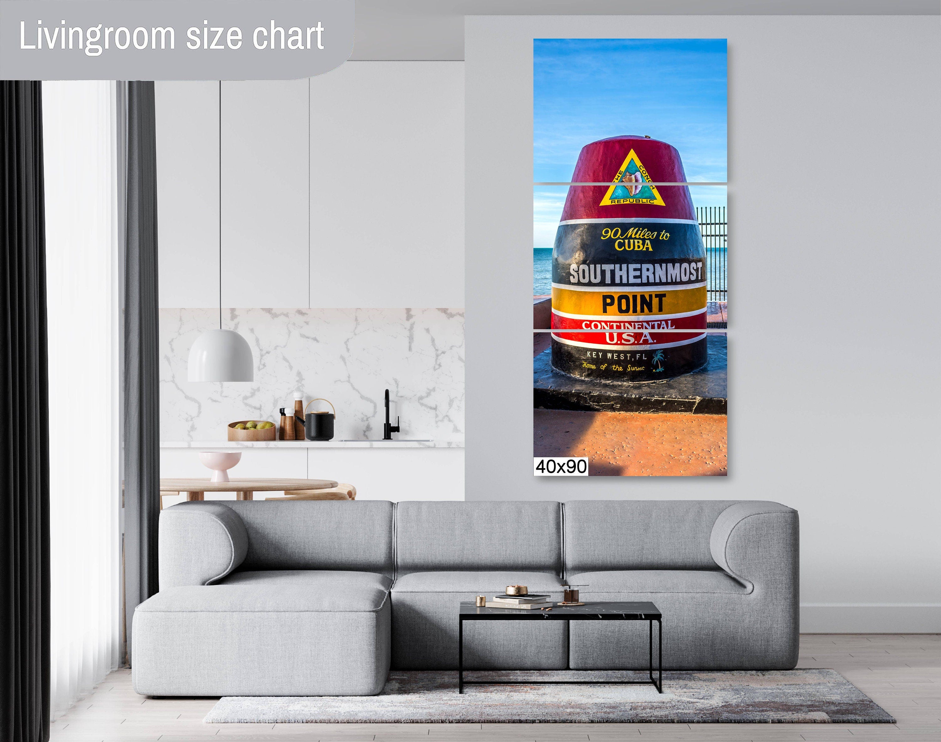 Boundary of Bliss: U.S. Southernmost Point Key West Florida Sign Nautical Metal Print Home Wall Art