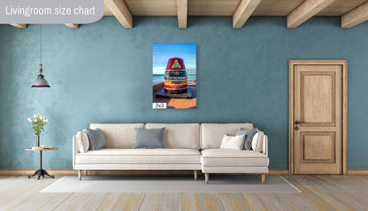 Boundary of Bliss: U.S. Southernmost Point Key West Florida Sign Nautical Metal Print Home Wall Art