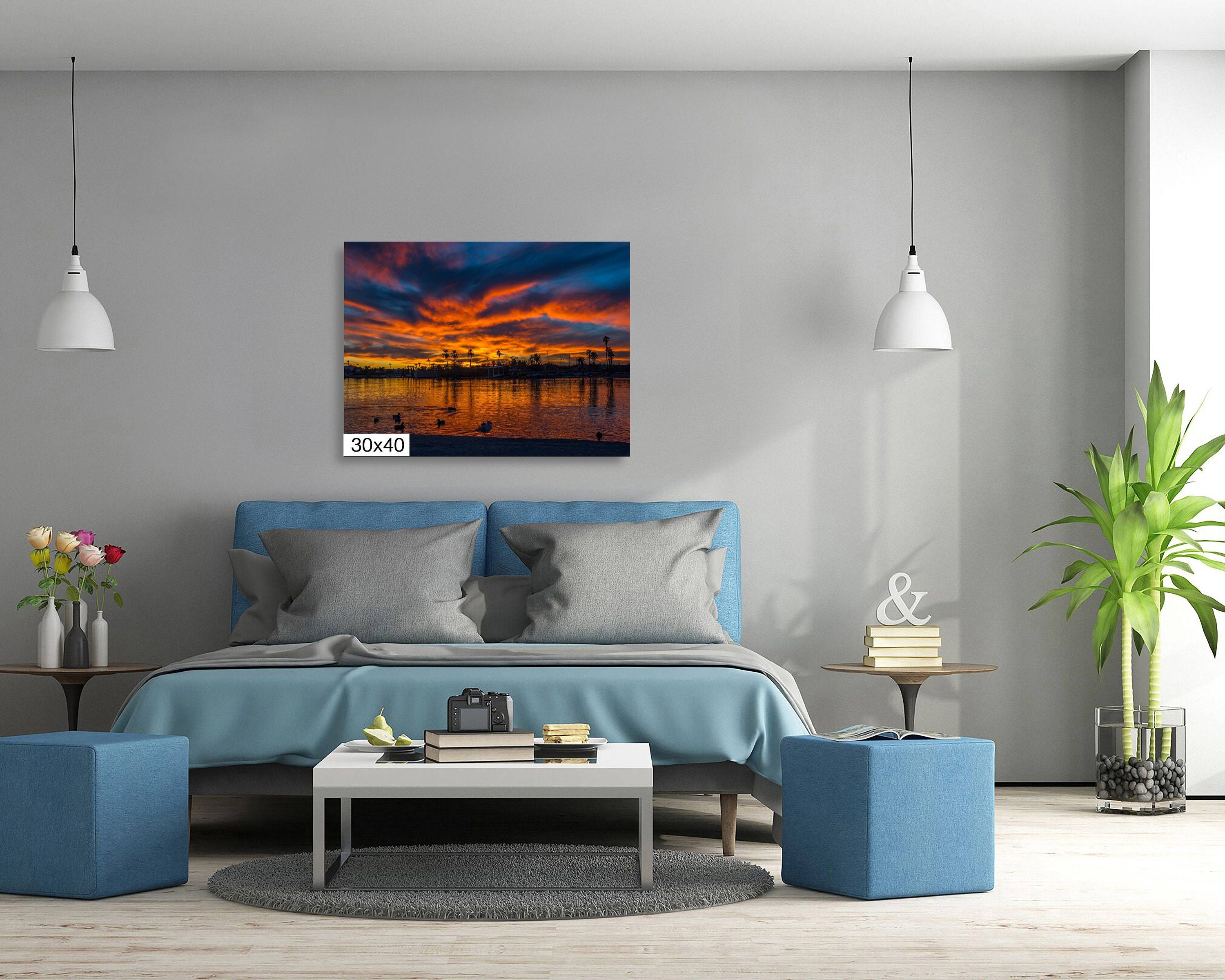 Twilight Reflections: Lake Havasu Sunset Landscape Photography Wall Art
