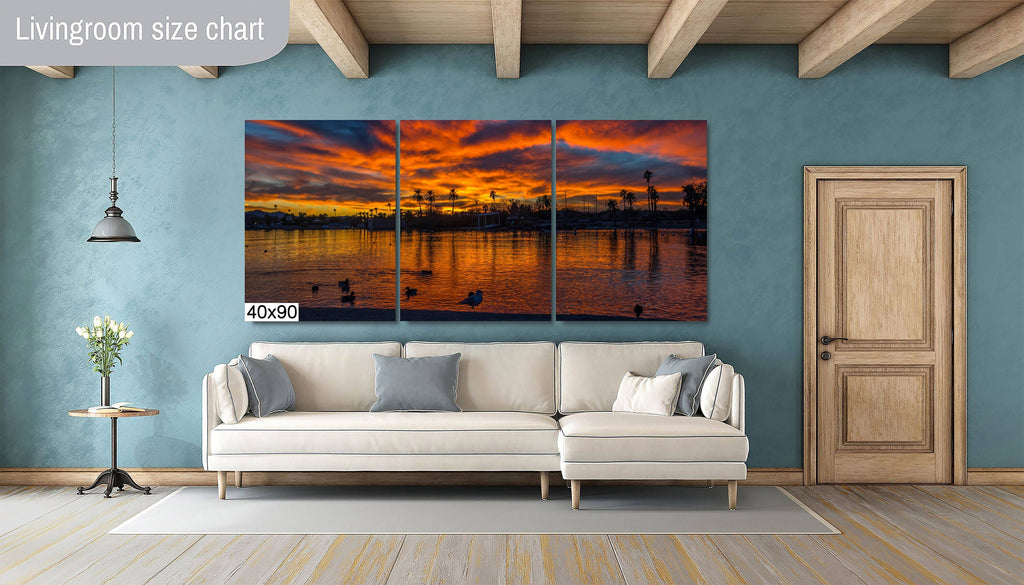 Twilight Reflections: Lake Havasu Sunset Landscape Photography Wall Art