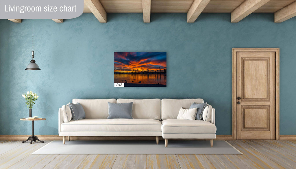 Twilight Reflections: Lake Havasu Sunset Landscape Photography Wall Art