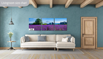 Mt Hood Lavender Field Print: Oregon Landscape Photography