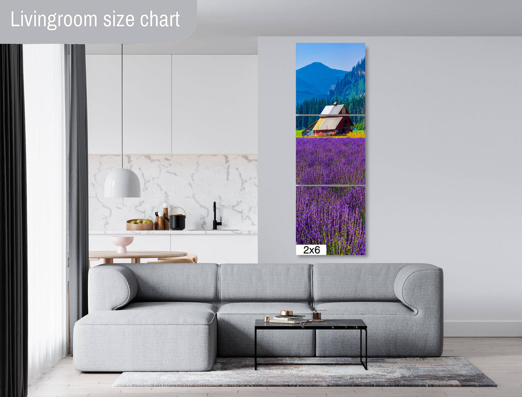 Lavender Field Print: Mount Hood, Oregon Landscape Photography