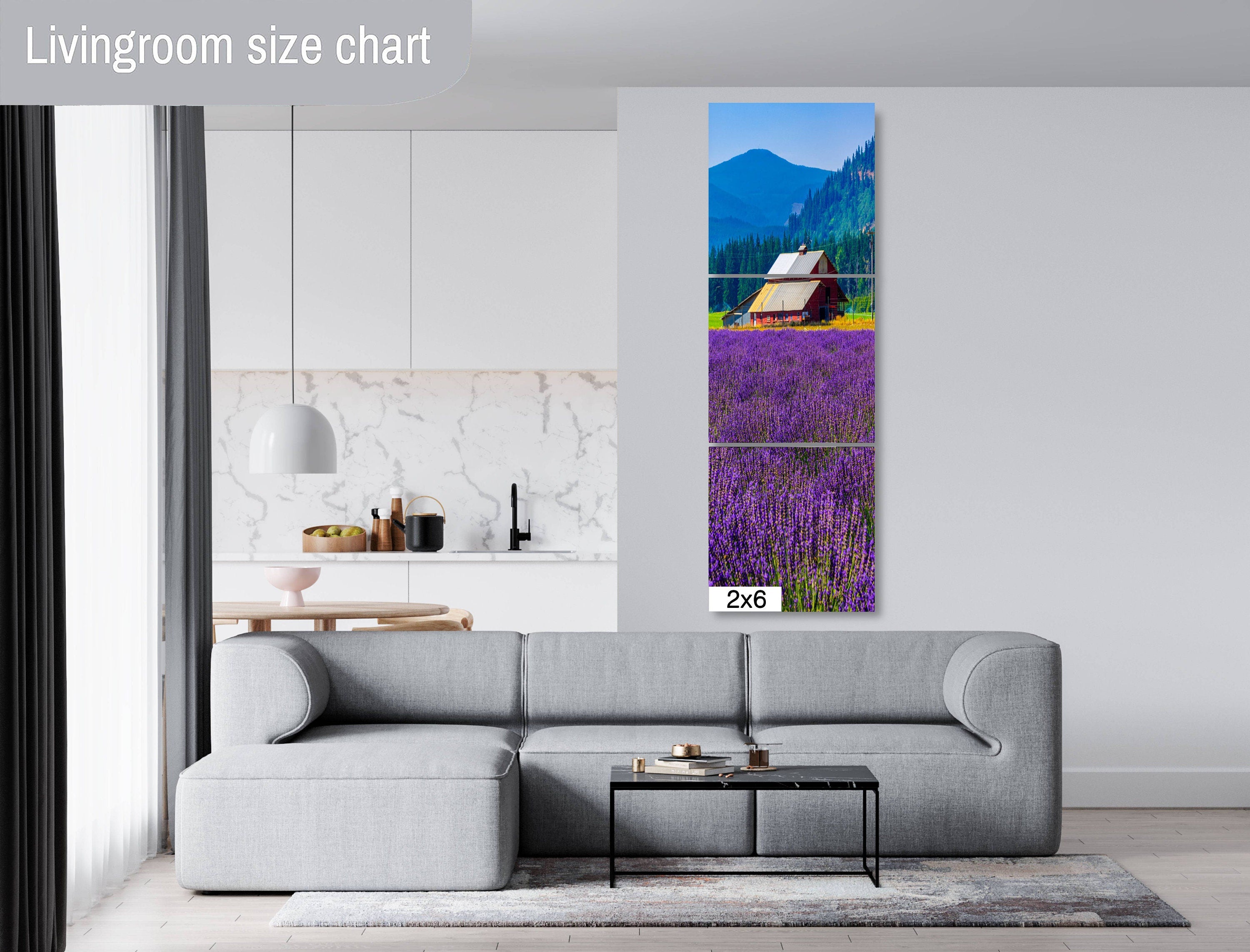 Lavender Field Print: Mount Hood, Oregon Landscape Photography