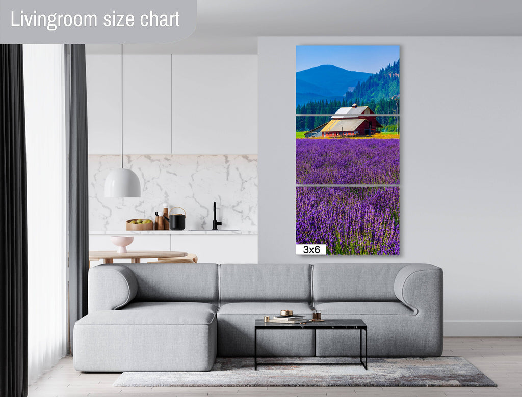 Lavender Field Print: Mount Hood, Oregon Landscape Photography