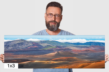 Nature's Playground: Haleakala National Park Volcano Maui Photography Metal Canvas Print Home Wall Art