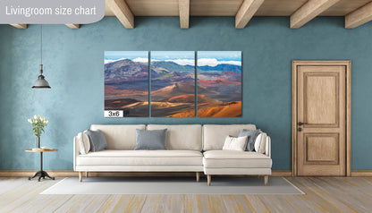 Nature's Playground: Haleakala National Park Volcano Maui Photography Metal Canvas Print Home Wall Art