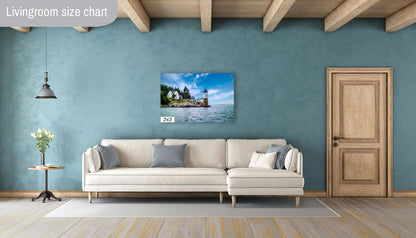 Coastal Charm: Isle au Haut Lighthouse Acadia National Park Nautical Print Wall Art