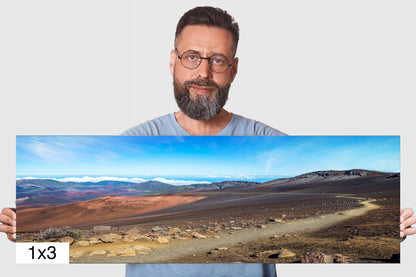 Trail to a New World: Haleakala Volcano Maui Canvas Print Wall Art Home Decor