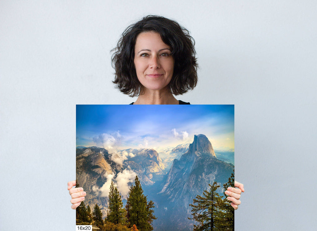 Half Dome Yosemite Photography Print: Mountain Peak Wall Art