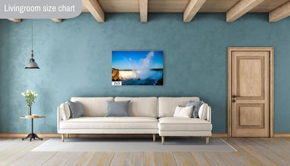 Niagara Falls Rainbow Art – Double Rainbow Photo Canvas | Ontario Waterfall Print