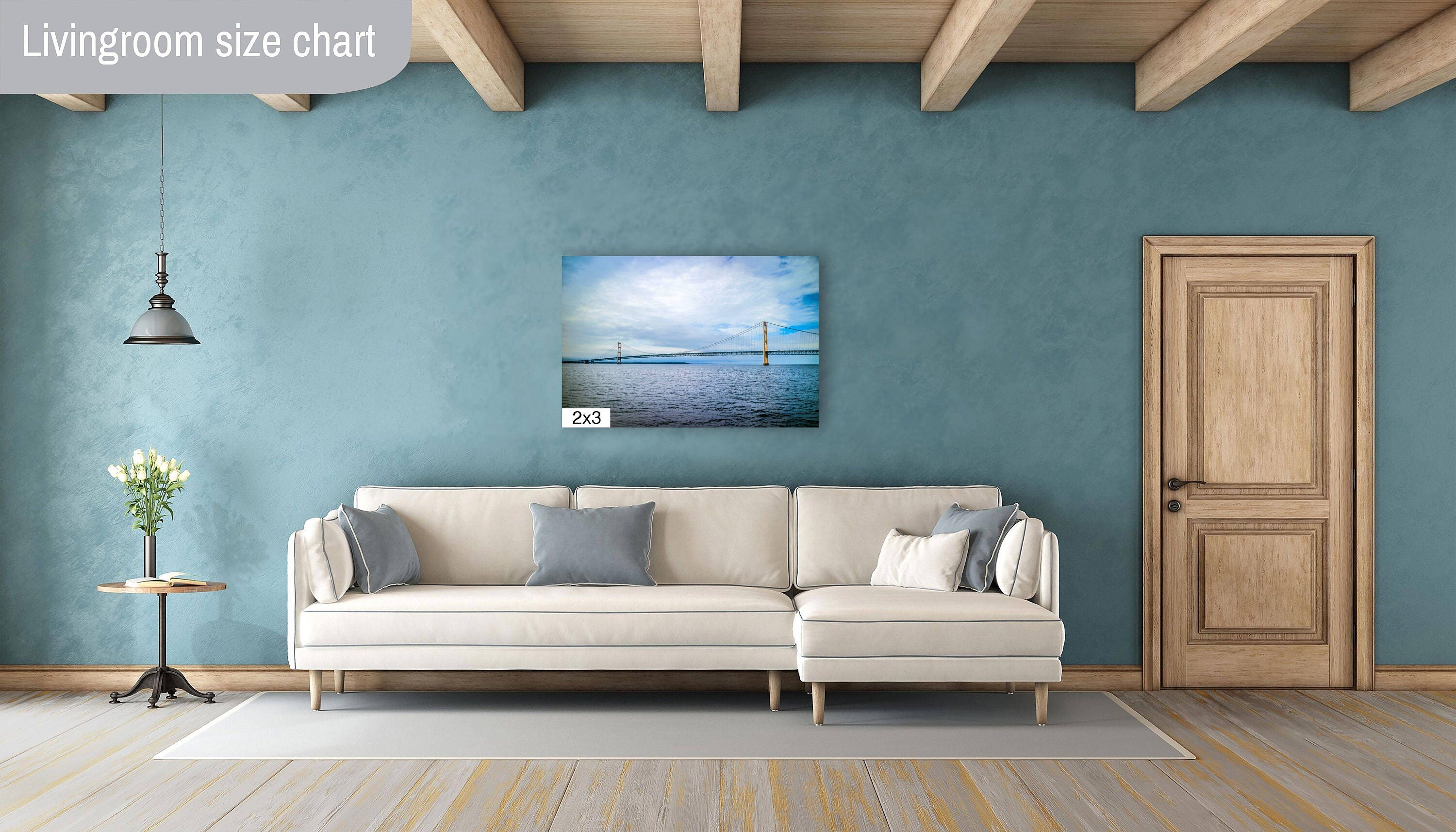 Bridging Time: Mackinac Bridge Michigan Architecture Seascape Photography Wall Art
