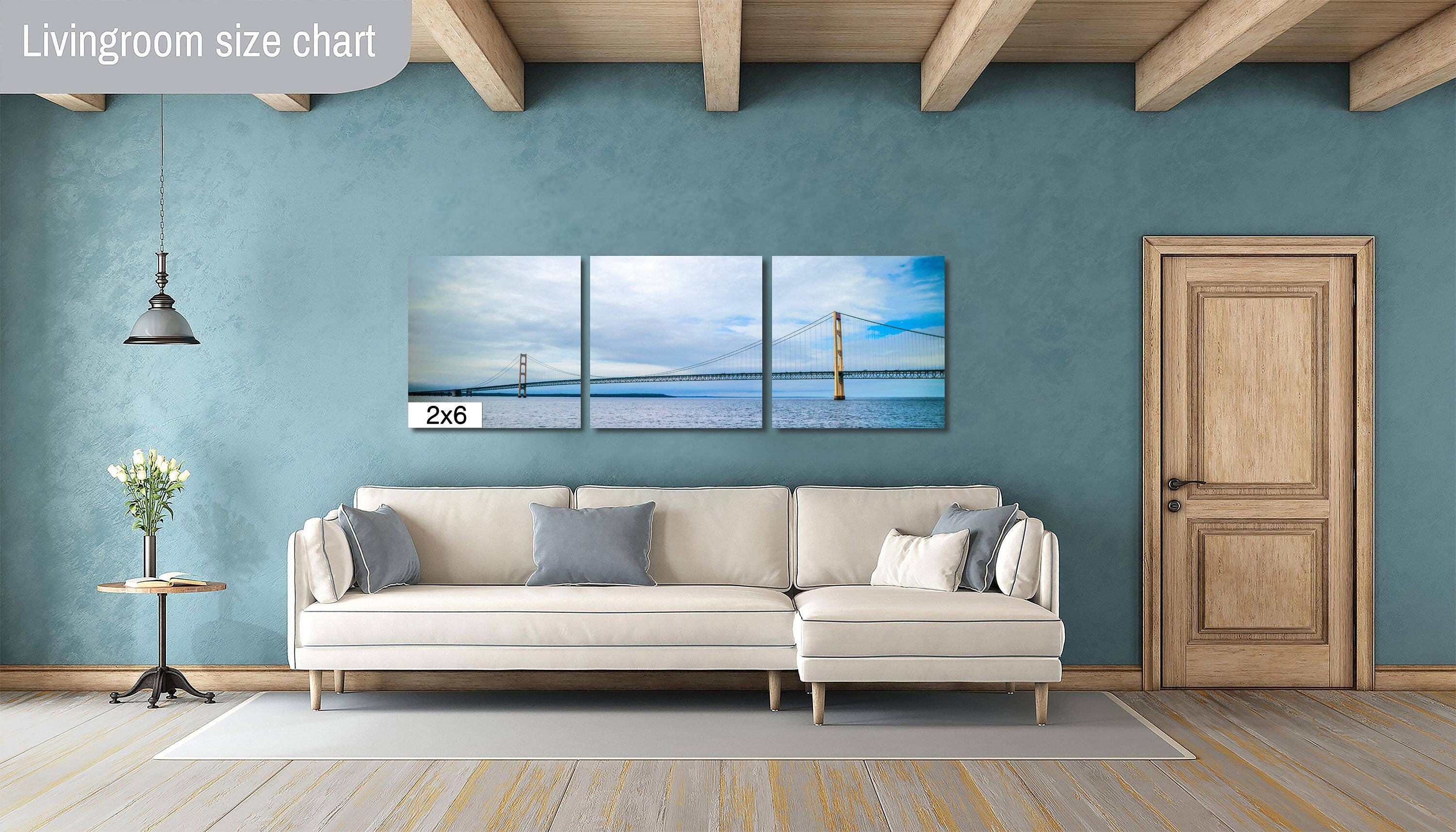 Bridging Time: Mackinac Bridge Michigan Architecture Seascape Photography Wall Art