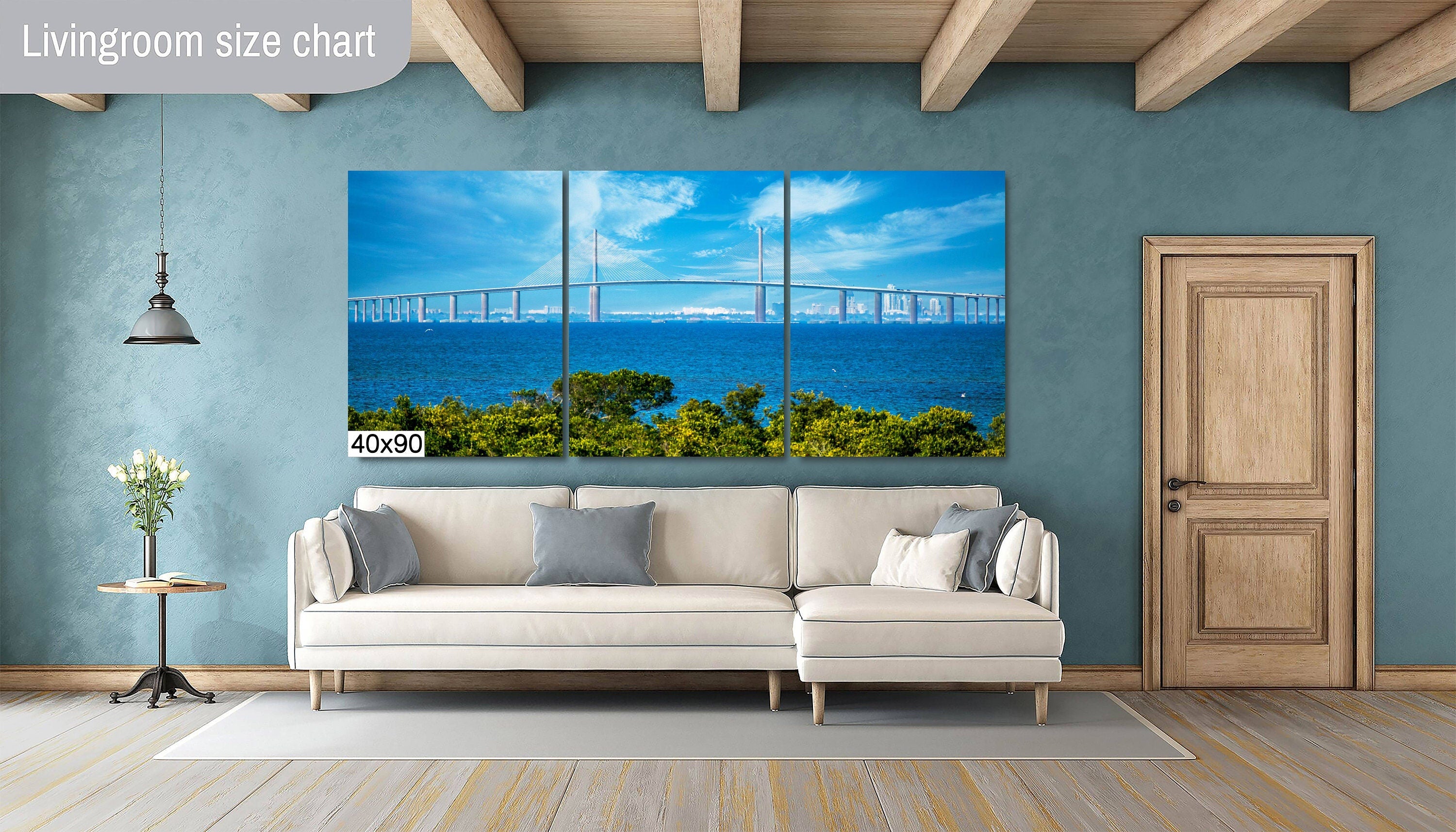Bridging Horizons: Sunshine Skyway Bridge Florida Architecture Photography Home Decor Wall Art
