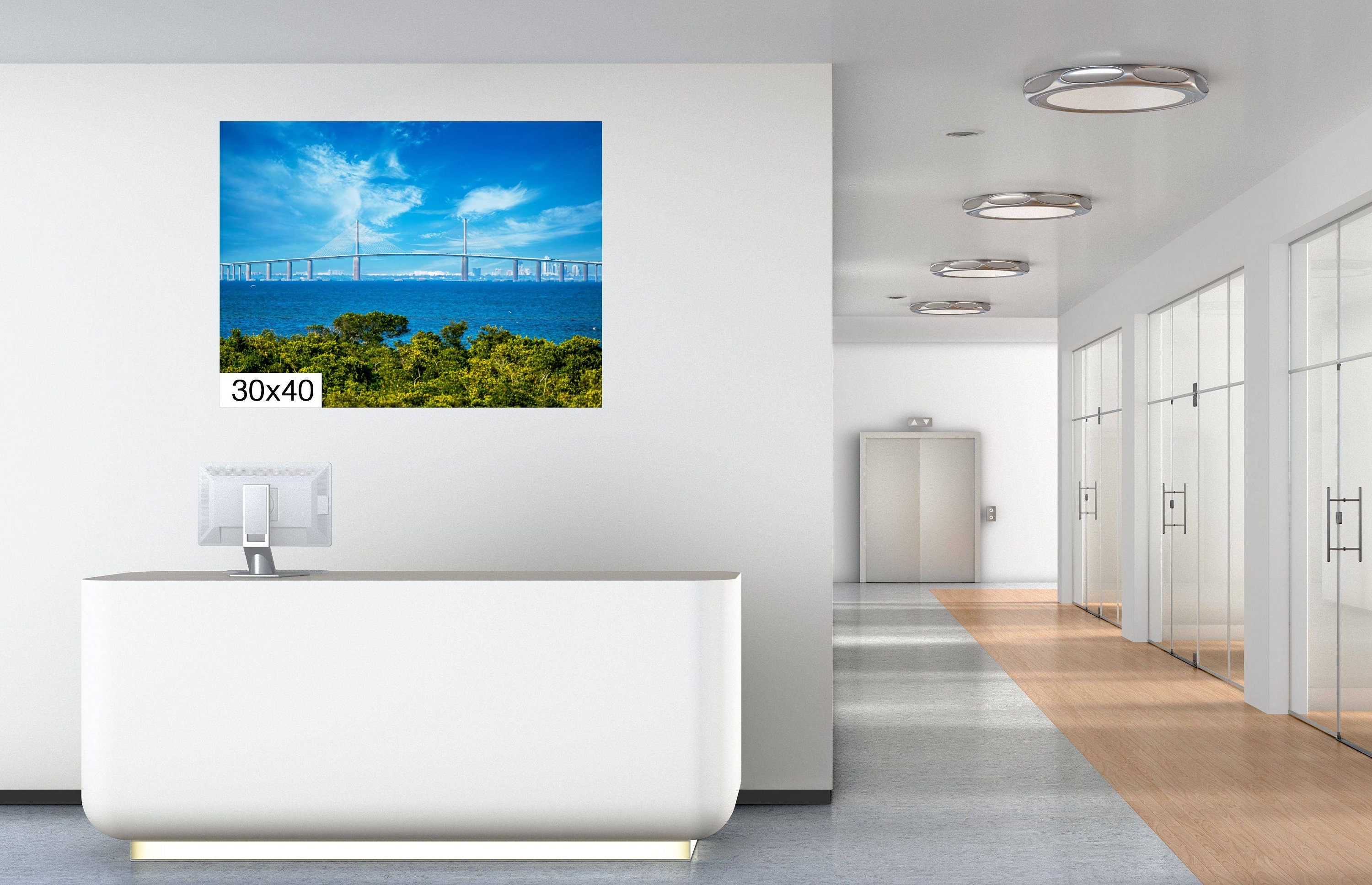 Bridging Horizons: Sunshine Skyway Bridge Florida Architecture Photography Home Decor Wall Art