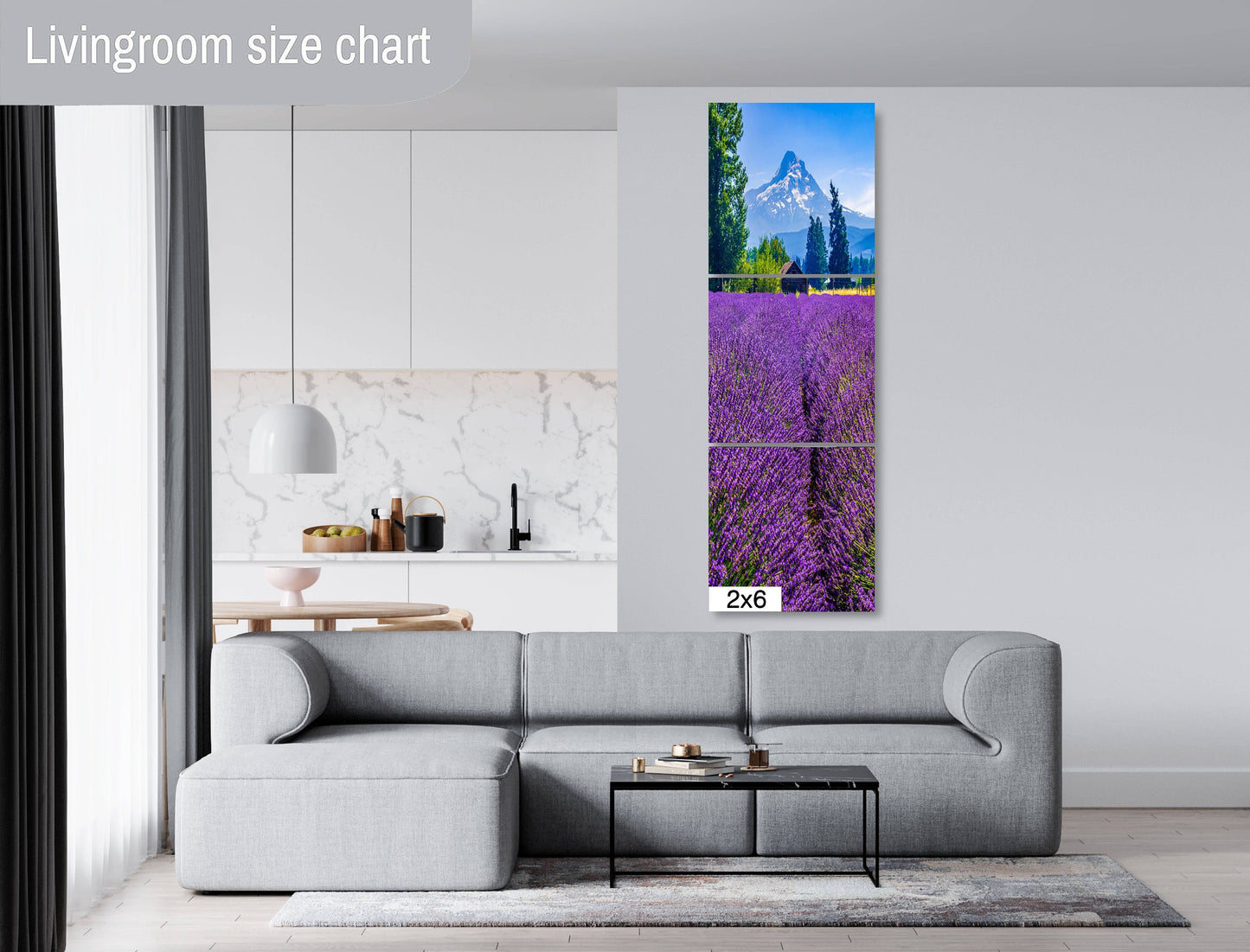 Mt Hood Lavender Field Print: Oregon Mountain Flower Photography