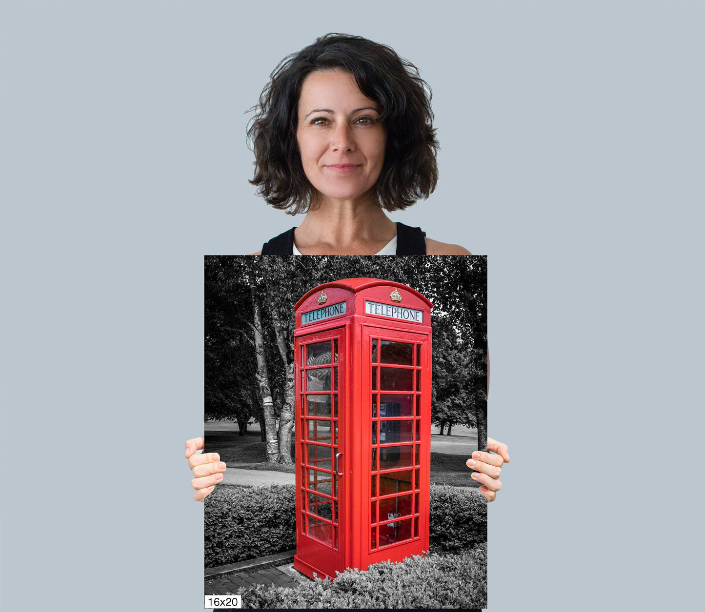 Booth of Memories: Red Phone Booth Vintage Wall Art Photography English Telephone Canvas Metal Print Classic Unique Home Decor