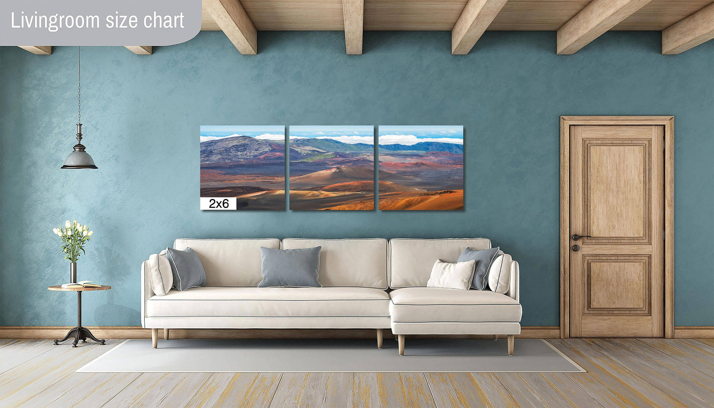 Nature's Playground: Haleakala National Park Volcano Maui Photography Metal Canvas Print Home Wall Art