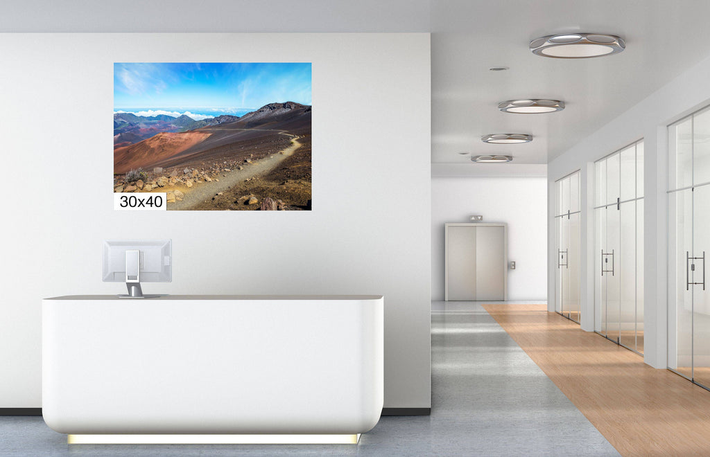 Trail to a New World: Haleakala Volcano Maui Print Wall Art Home Decor
