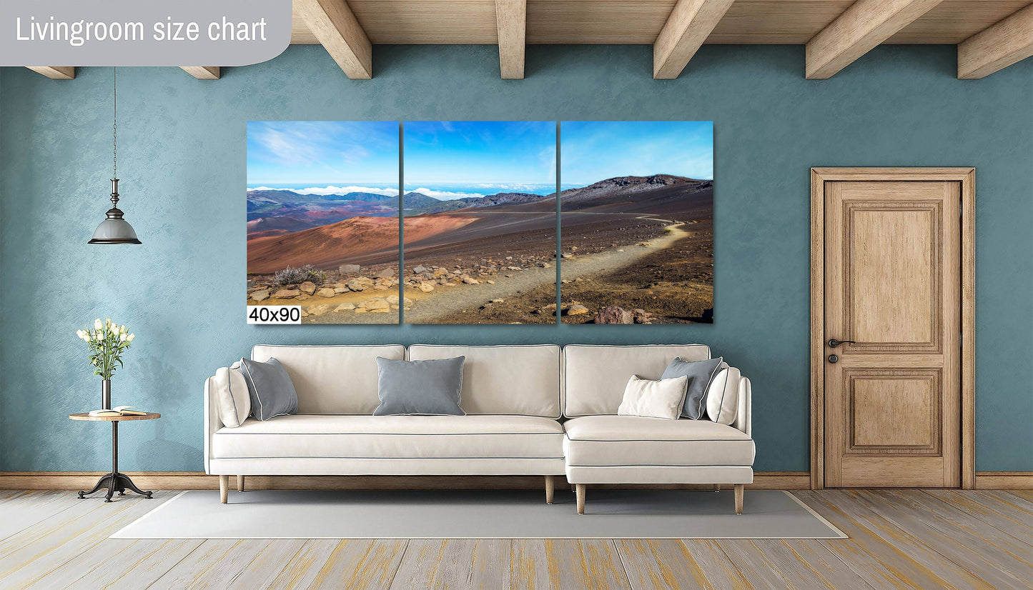 Trail to a New World: Haleakala Volcano Maui Canvas Print Wall Art Home Decor