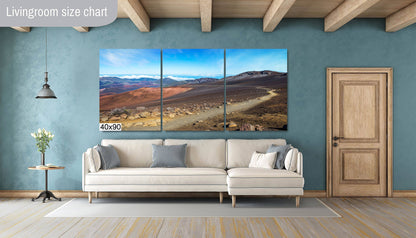 Trail to a New World: Haleakala Volcano Maui Canvas Print Wall Art Home Decor