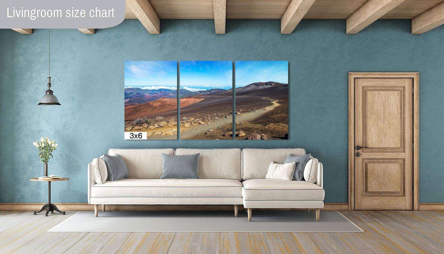 Trail to a New World: Haleakala Volcano Maui Canvas Print Wall Art Home Decor