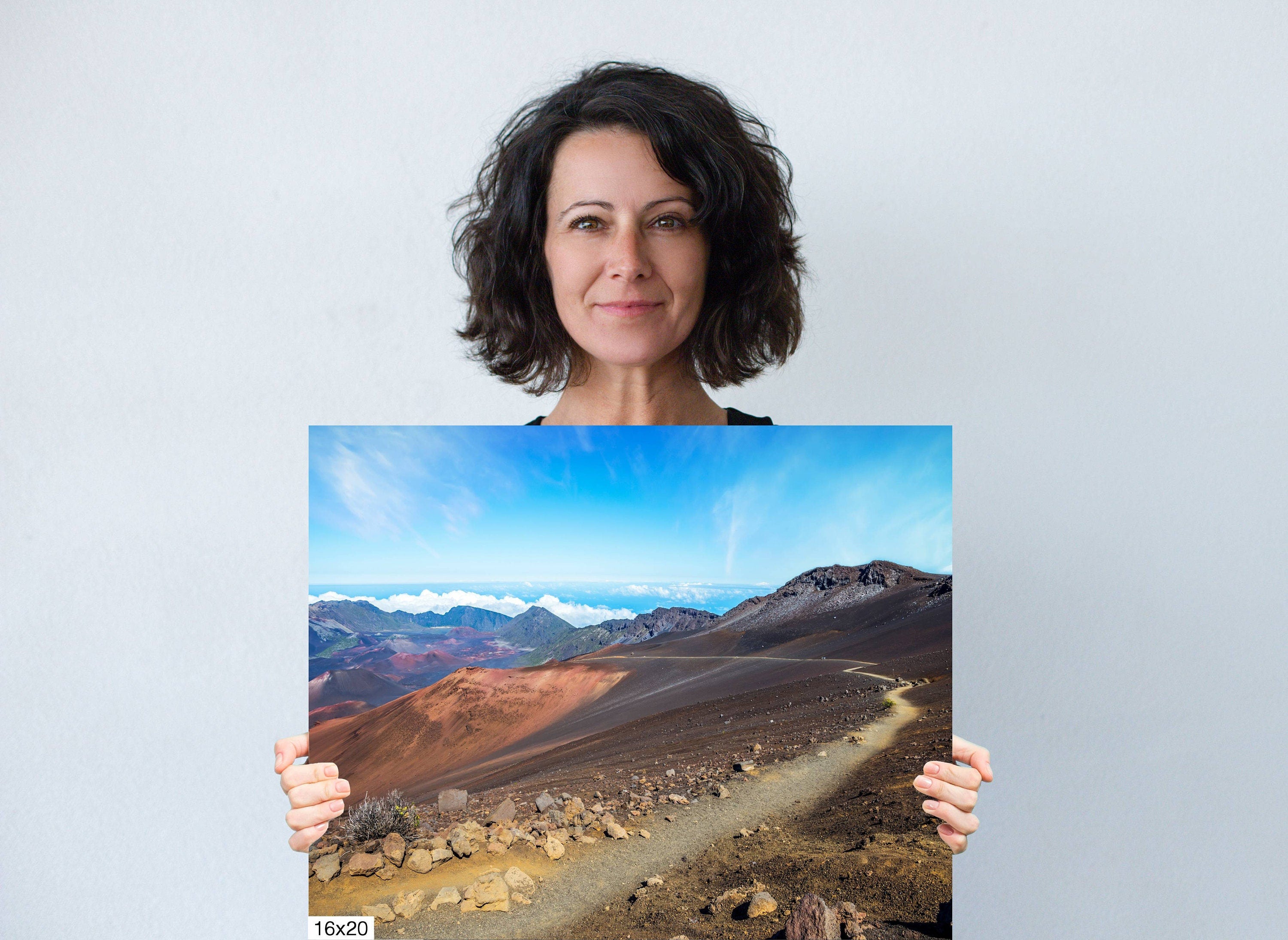 Trail to a New World: Haleakala Volcano Maui Print Wall Art Home Decor